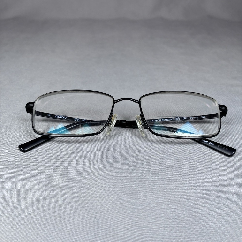 Flexon Benedict 600 001 Black Authentic Eyeglasses Modern 53-17-140 Frames Only